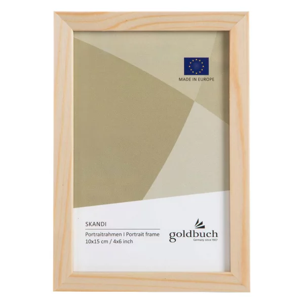 Holz-Bilderrahmen Skandi 10x15 cm | Natur | Normalglas (2 mm)