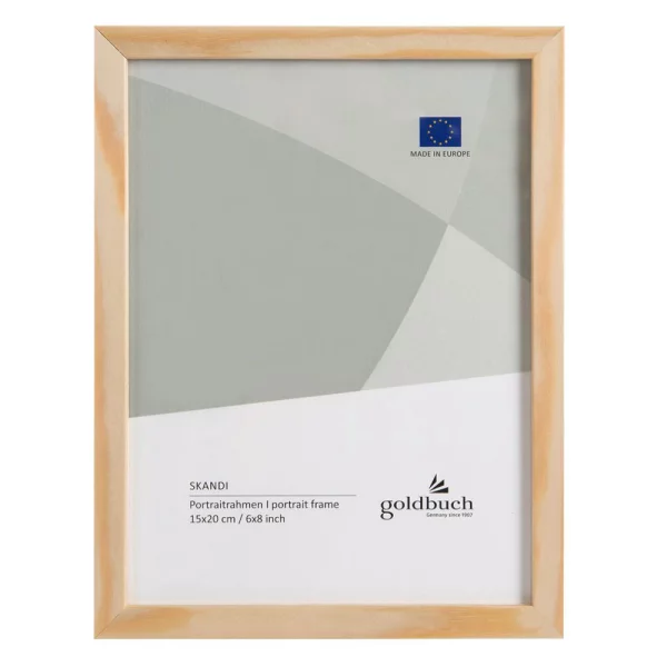Holz-Bilderrahmen Skandi 15x20 cm | Natur | Normalglas (2 mm)