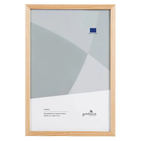 Holz-Bilderrahmen Skandi 20x30 cm | Natur | Normalglas (2 mm)