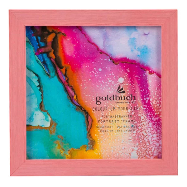 Kunststoff Bilderrahmen Colour up your life 15x15 cm | rot | Normalglas (2 mm)
