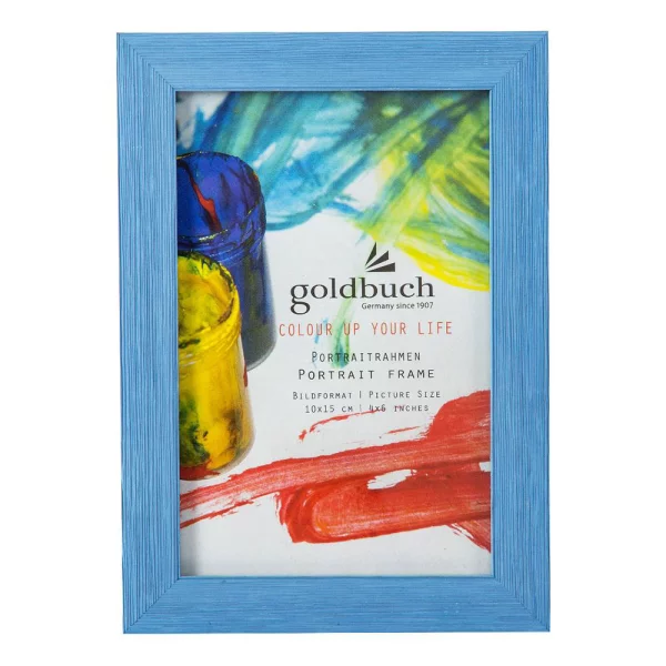 Kunststoff Bilderrahmen Colour up your life 10x15 cm | blau | Normalglas (2 mm)