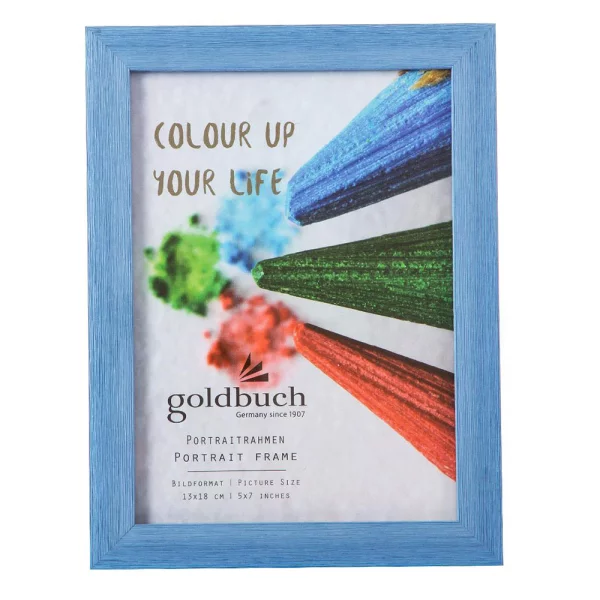 Kunststoff-Bilderrahmen "Colour up your life" 13x18 cm | blau | Normalglas (2 mm)