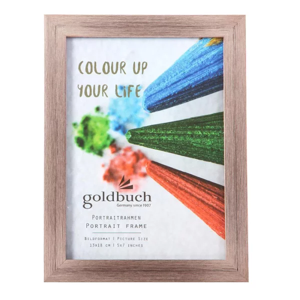 Kunststoff-Bilderrahmen "Colour up your life" 13x18 cm | bronze | Normalglas (2 mm)