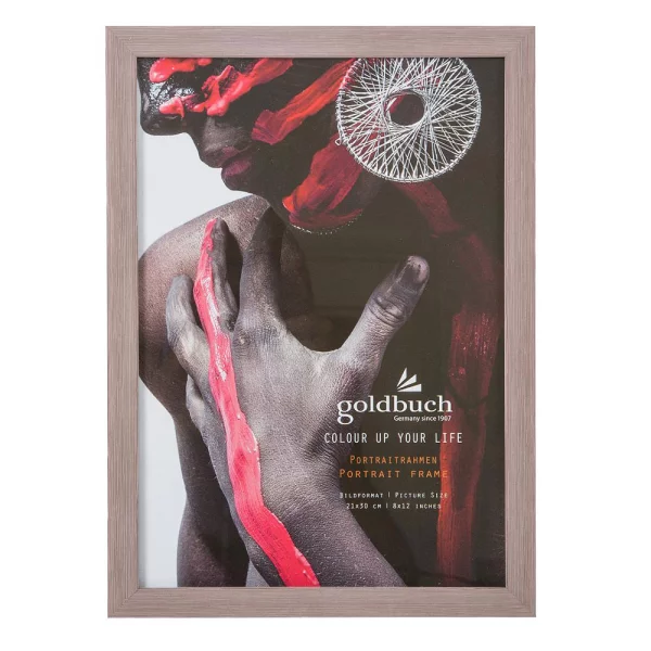 Kunststoff-Bilderrahmen "Colour up your life" 21x30 cm | bronze | Normalglas (2 mm)