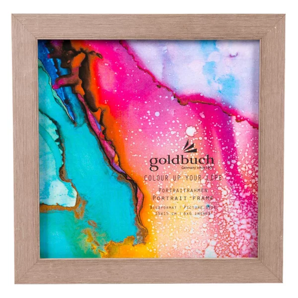 Kunststoff Bilderrahmen Colour up your life 15x15 cm | bronze | Normalglas (2 mm)