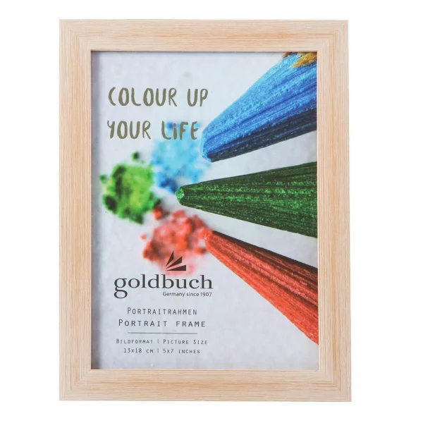Kunststoff-Bilderrahmen "Colour up your life" 13x18 cm | natur | Normalglas (2 mm)
