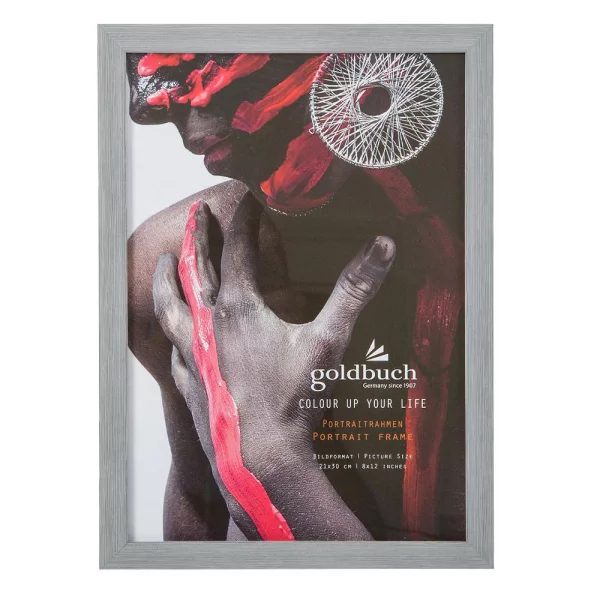 Kunststoff-Bilderrahmen "Colour up your life" 21x30 cm | hellgrau | Normalglas (2 mm)