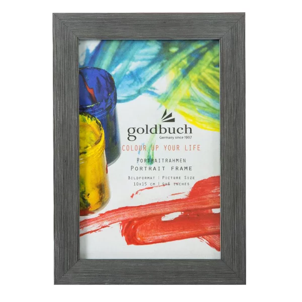 Kunststoff Bilderrahmen Colour up your life 10x15 cm | dunkelgrau | Normalglas (2 mm)