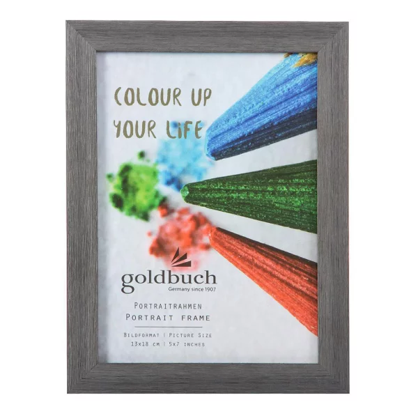 Kunststoff-Bilderrahmen "Colour up your life" 13x18 cm | dunkelgrau | Normalglas (2 mm)