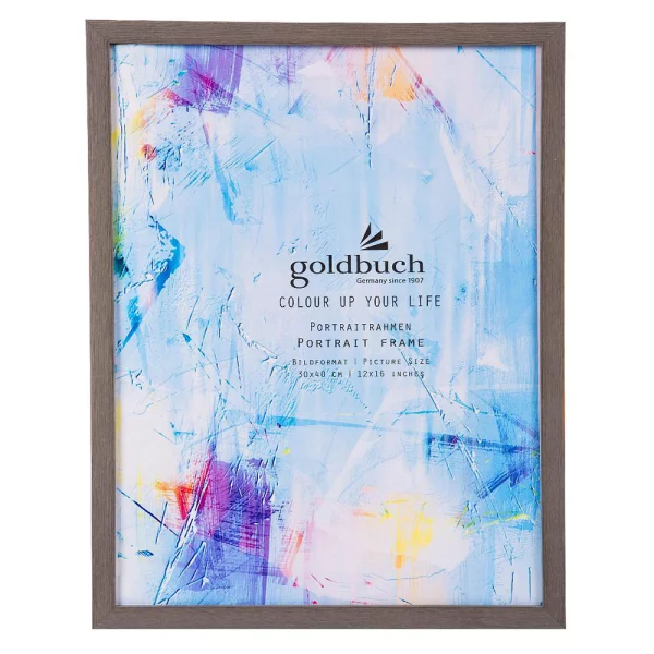 Kunststoff Bilderrahmen Colour up your life 30x40 cm | dunkelgrau | Normalglas (2 mm)