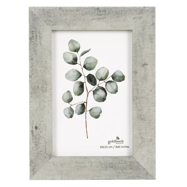 Fotorahmen in Betonoptik (MDF) 10x15 cm | grau | Normalglas (2 mm)
