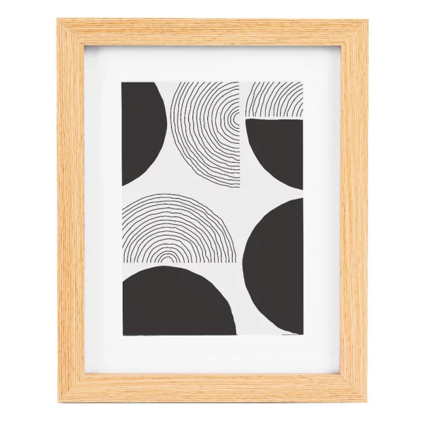 Holz Bilderrahmen (MDF) für Wandgalerie Tetris 13x18 cm | natur | Kunstglas (2 mm)
