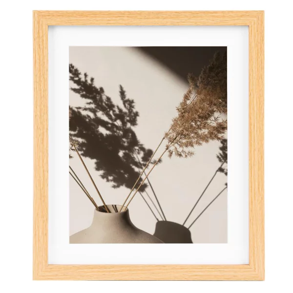 Holz Bilderrahmen (MDF) für Wandgalerie Tetris 20x25 cm | natur | Kunstglas (2 mm)