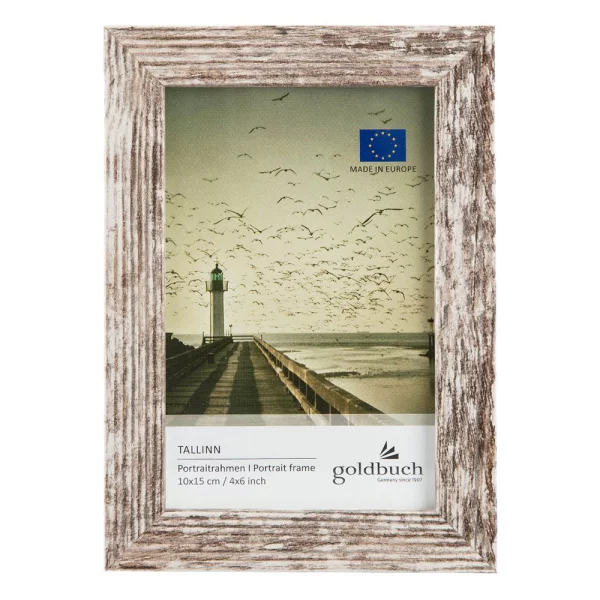 Holz Bilderrahmen Tallinn (MDF) 10x15 cm | vintage | Normalglas (2 mm)