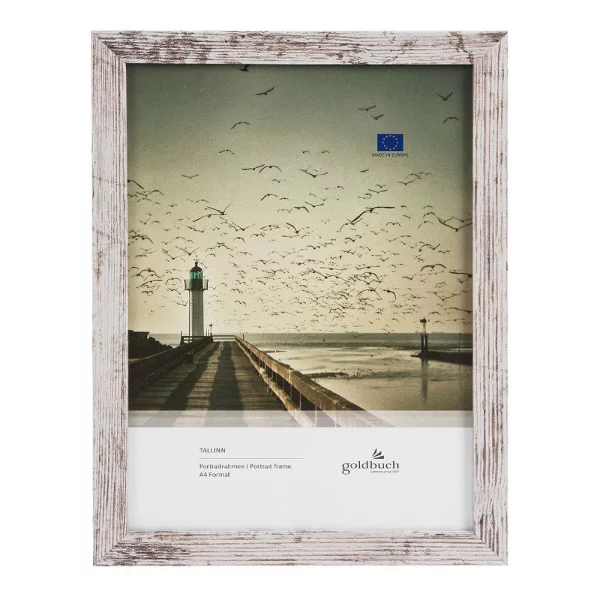 Holz Bilderrahmen Tallinn (MDF) 21x29,7 cm (DIN A4) | vintage | Normalglas (2 mm)