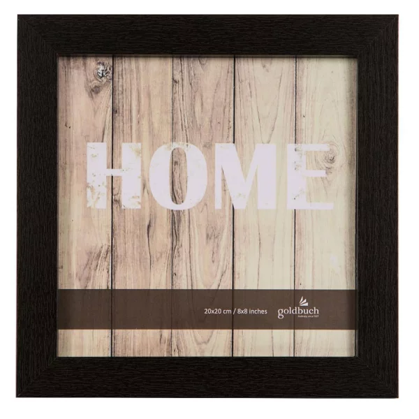 Holz-Bilderrrahmen Dream (MDF) 20x20 cm | schwarz | Normalglas (2 mm)