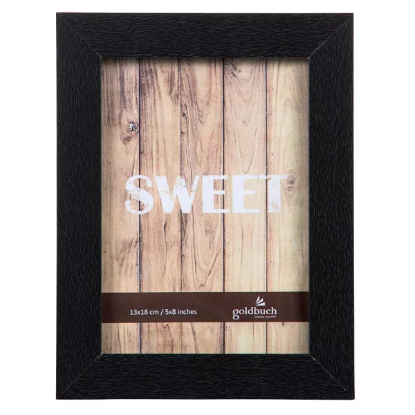 Holz-Bilderrrahmen Dream (MDF) 13x18 cm | schwarz | Normalglas (2 mm)