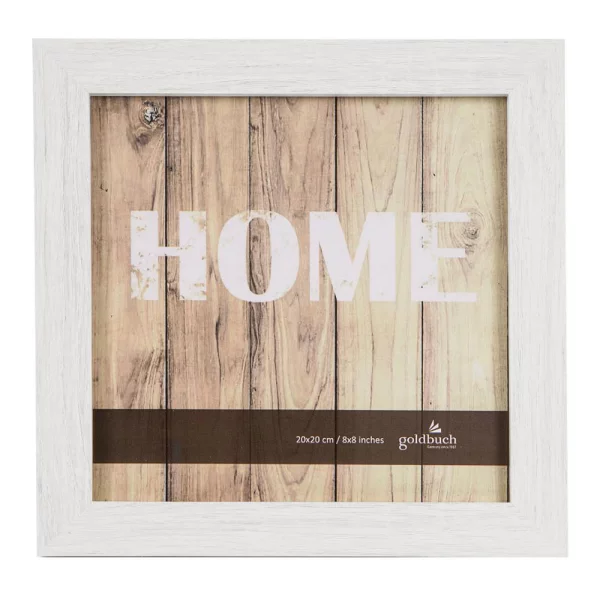 Holz-Bilderrrahmen Dream (MDF) 20x20 cm | weiß | Normalglas (2 mm)