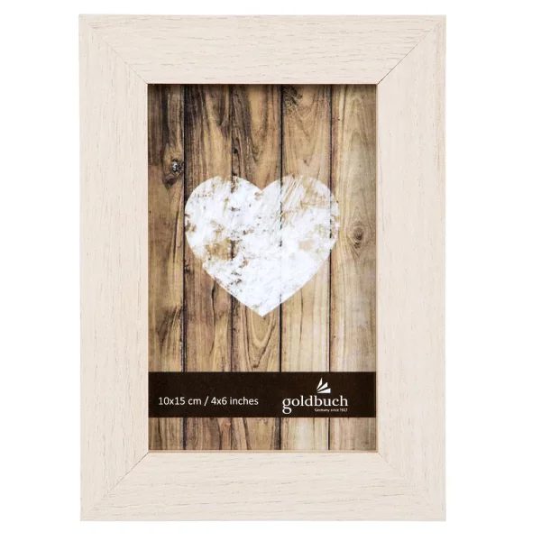 Holz-Bilderrahmen Dream (MDF) 10x15 cm | weiß | Normalglas (2 mm)