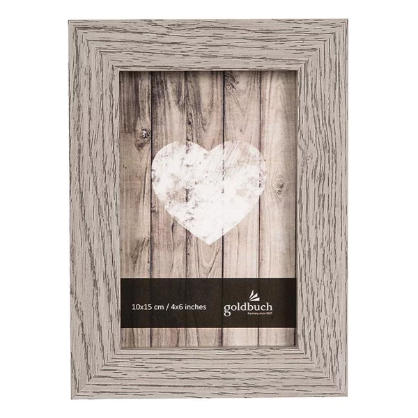 Holz-Bilderrahmen Dream (MDF) 10x15 cm | grau | Normalglas (2 mm)