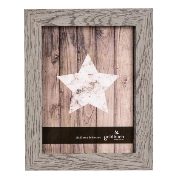 Holz-Bilderrahmen Dream (MDF) 15x20 cm | grau | Normalglas (2 mm)