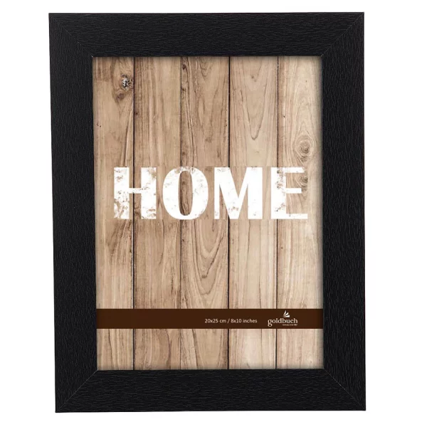 Holz-Bilderrrahmen Dream (MDF) 20x25 cm | schwarz | Normalglas (2 mm)