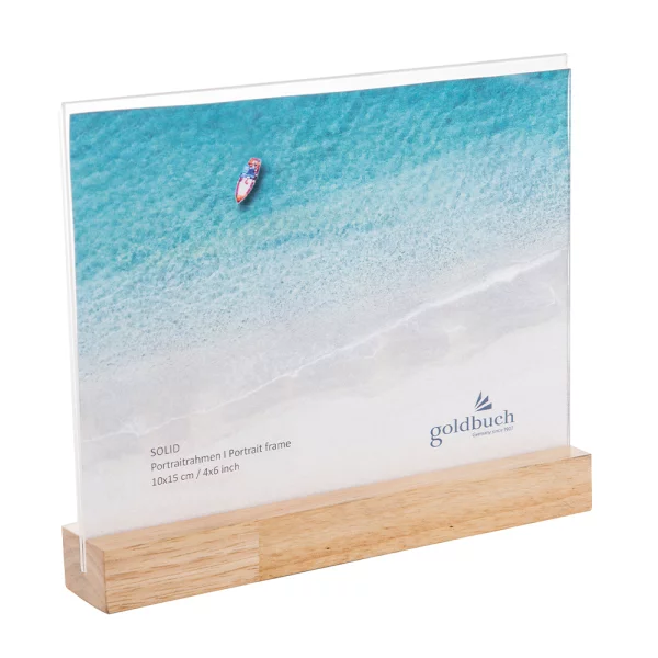 Acryl Bilderrahmen Solid 13x18 cm | natur | Kunstglas (2 mm)