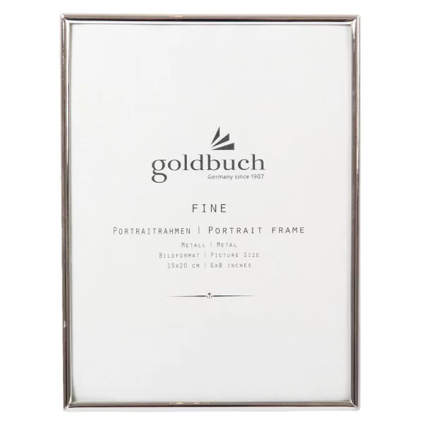 Portraitrahmen "Fine" aus Metall 15x20 cm | silber | Normalglas (2 mm)