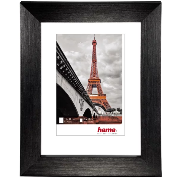 Kunststoff Bilderrahmen Paris 21x29,7 cm (A4) | Schwarz | Normalglas (2 mm)