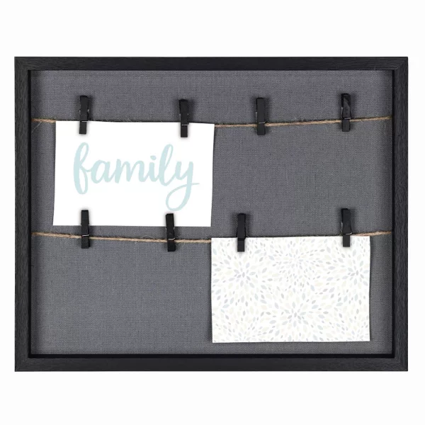 Bilderrahmen Cavo mit 2 Schnüren und Klammern 29,5x36,5 cm | Schwarz