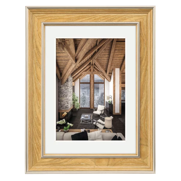 Kunststoff Bilderrahmen Rustic 13x18 cm | Eiche | Normalglas (2 mm)