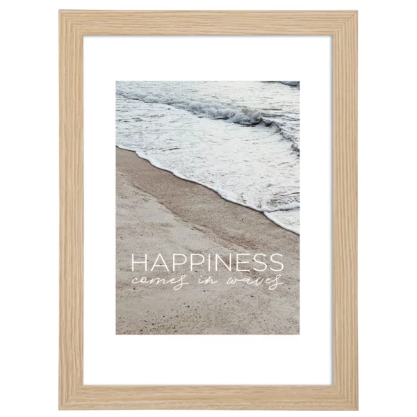 Holz Bilderrahmen Waves (MDF) 10x15 cm | Eiche | Normalglas (2 mm)