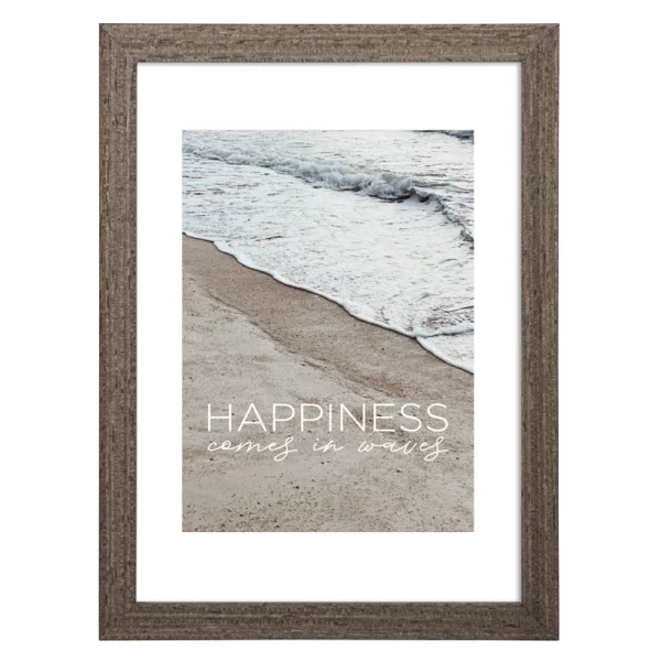 Holz Bilderrahmen Waves (MDF) 15x20 cm | Taupe | Normalglas (2 mm)