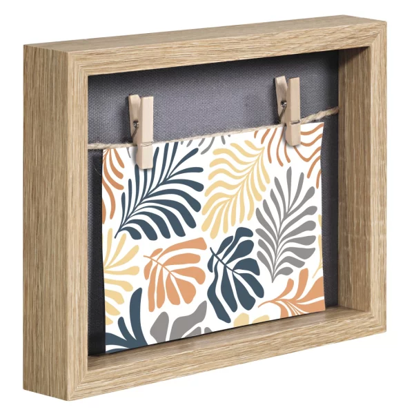 Bilderrahmen Muro mit Schnur und Klammern 16,5 x 21,5 cm | Eiche
