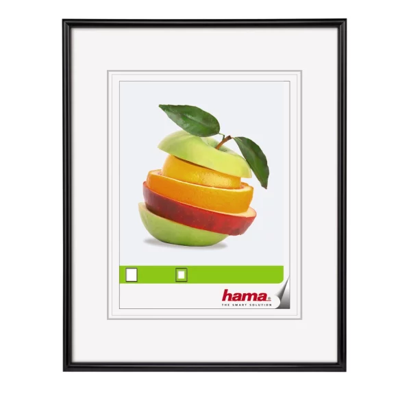 Kunststoff Bilderrahmen Sevilla 24x30 cm | Schwarz | Normalglas (2 mm)