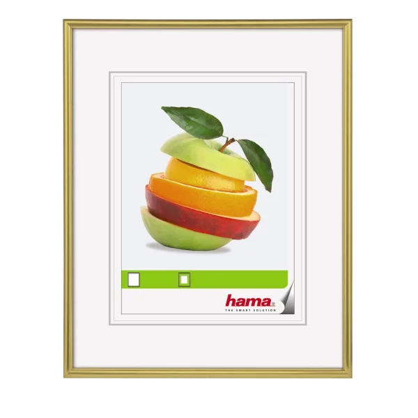 Kunststoff Bilderrahmen Sevilla Dekor 50x70 cm | Gold | Normalglas (2 mm)