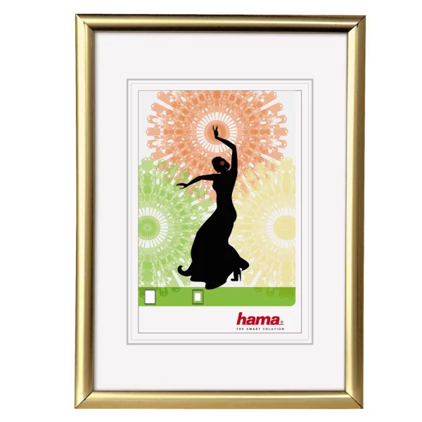 Kunststoff Bilderrahmen Madrid 20x30 cm | Gold | Normalglas (2 mm)
