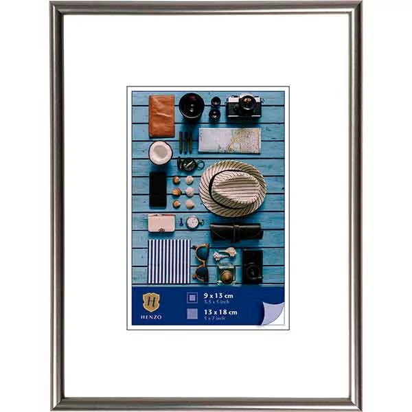 Kunststoff Bilderrahmen Napoli 20x30 cm (13x18 cm) | stahl | Normalglas (2 mm)