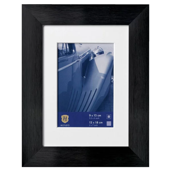 Alu Bilderrahmen Luzern mit Passepartout 30x30 cm (18x18 cm) | schwarz | Normalglas (2 mm)