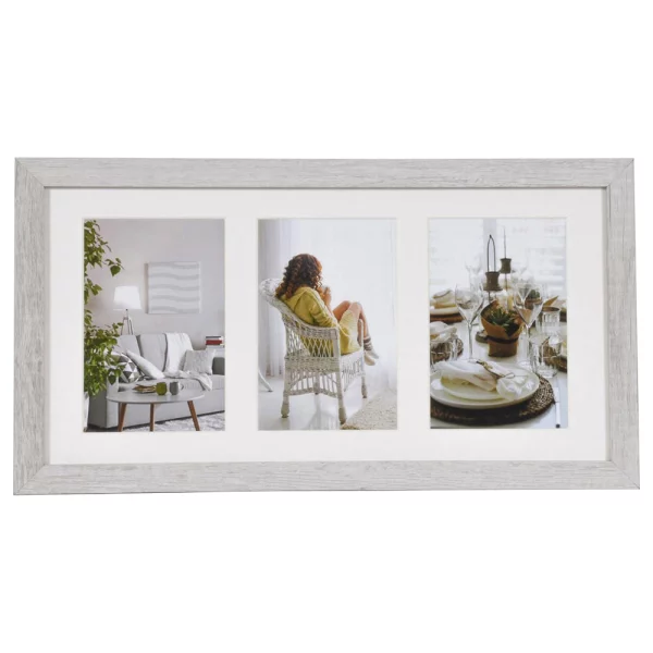 Holz-Galerierahmen Modern 3x10x15 cm | weiß | Normalglas (2 mm)