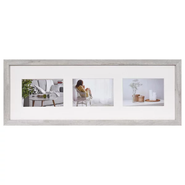 Holz-Galerierahmen Modern 3x10x15 cm | weiß | Normalglas (2 mm)