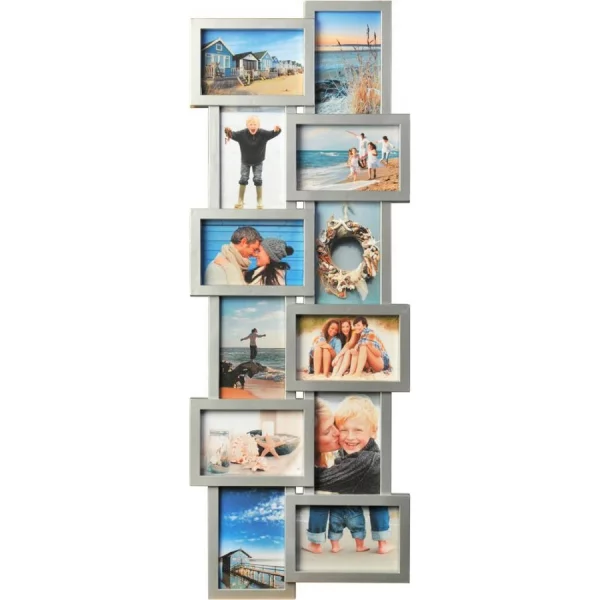 Bilderrahmen Collage Holiday für 12 Bilder 15x10 cm, 10x15 cm | Grau | Normalglas (2 mm)