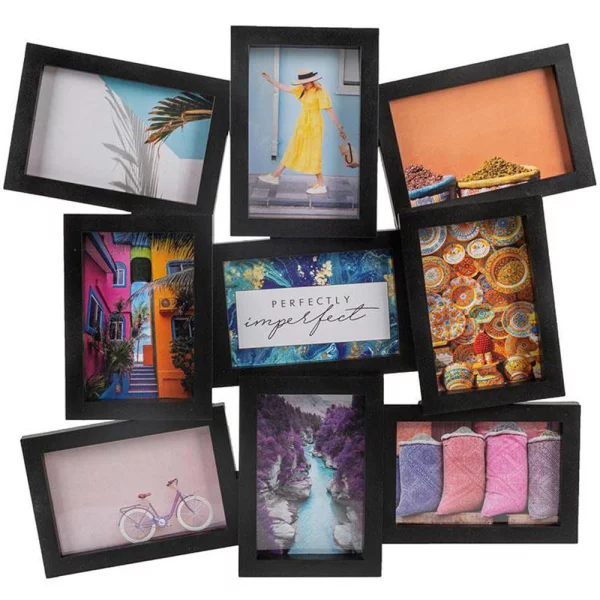 Collagerahmen Daisy 9x10x15 cm | schwarz | Normalglas (2 mm)