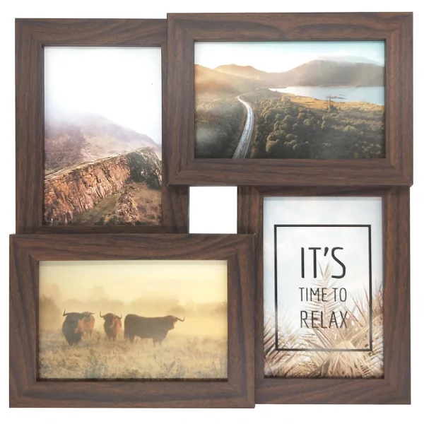 Collagerahmen Pure Barry (MDF) 4x10x15 cm | dunkelbraun | Normalglas (2 mm)