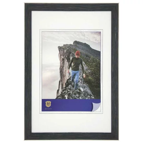 Kunststoff Bilderrahmen Edge 15x20 cm | dunkelgrau | Normalglas (2 mm)