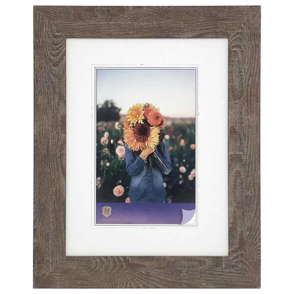 Kunststoff Bilderrahmen Dahlia 15x20 cm | braun | Normalglas (2 mm)