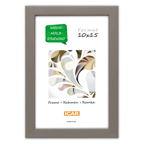 Holz Bilderrahmen Corvian 21x29,7 cm (A4) | Dunkelgrau | Normalglas (2 mm)