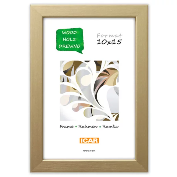 Holz Bilderrahmen Corvian 21x29,7 cm (A4) | Gold | Normalglas (2 mm)