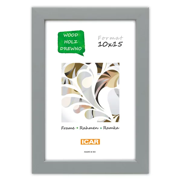 Holz Bilderrahmen Corvian 21x29,7 cm (A4) | Grau | Normalglas (2 mm)