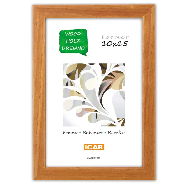 Holz Bilderrahmen Corvian 21x29,7 cm (A4) | Hellbraun | Normalglas (2 mm)